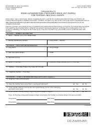 Document preview: Form F-00281 Prior Authorization/Preferred Drug List (Pa/Pdl) for Fentanyl Mucosal Agents - Wisconsin