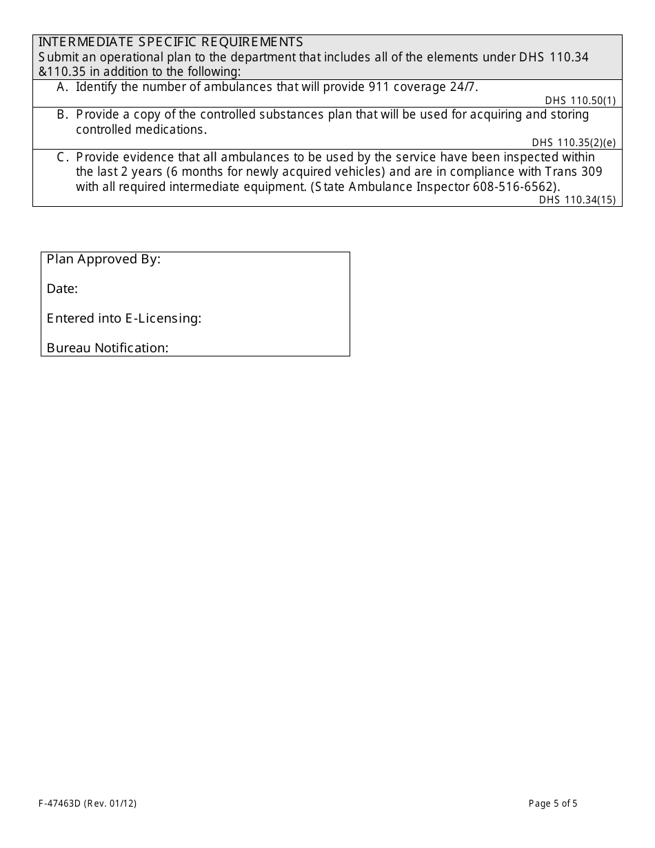 Form F-47463D Intermediate Operational Plan Components - Wisconsin, Page 5