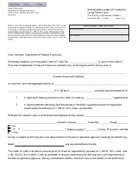 Document preview: Form 4400-080 Irrevocable Letter of Credit for Long-Term Care - Wisconsin
