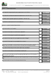 Woodburning Facility Inspection Form - Major - Wisconsin