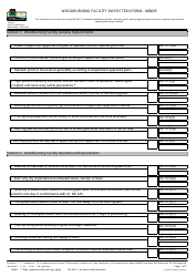 Document preview: Woodburning Facility Inspection Form - Minor - Wisconsin