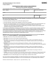 Document preview: Form F-16025 Disqualification Consent Agreement - Wisconsin (German)