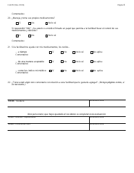 Formulario F-62372 Facilidad Residencial Basada En La Comunidad (Cbrf) Evaluacion De Satisfaccion Del Residente - Wisconsin (Spanish), Page 4