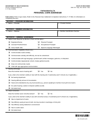 Document preview: Form F-11136 Personal Care Addendum - Wisconsin