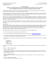 Document preview: Instructions for Form F-00556 Prior Authorization Drug Attachment for Antipsychotic Drugs for Children 8 Years of Age and Younger - Wisconsin