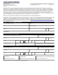 Form 4400-248 Accumulated Sediment End Use Certification - Wisconsin