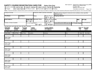 Document preview: Form 8500-130 Safety Course Registration Card - Wisconsin