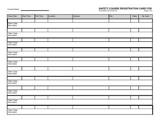 Form 8500-130 Safety Course Registration Card - Wisconsin, Page 2