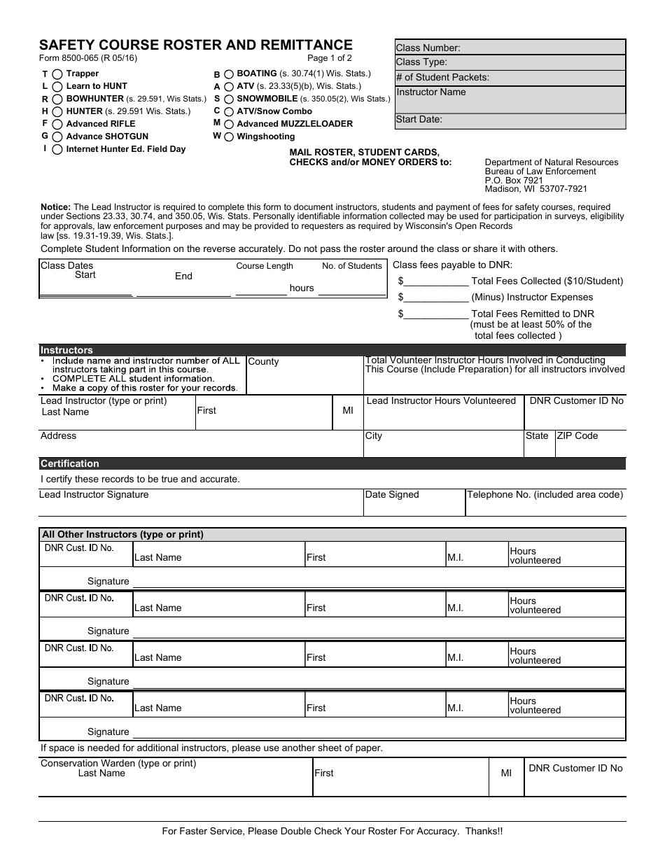 Form 8500-065 - Fill Out, Sign Online and Download Fillable PDF ...