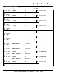 Form 8500-065 Safety Course Roster and Remittance - Wisconsin, Page 2