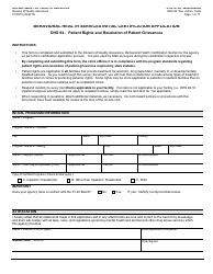 Document preview: Form F-00273 Behavioral Health Services Initial Certification Application - DHS 94 Patient Rights and Resolution of Patient Grievances - Wisconsin