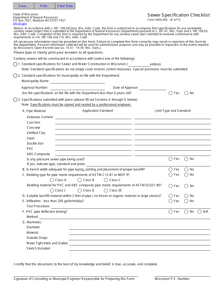 Form 3400-095 - Fill Out, Sign Online and Download Fillable PDF ...