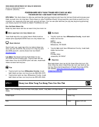 Document preview: Form F-02491 Foodshare Buy and Make Food Separately - Wisconsin (Hmong)