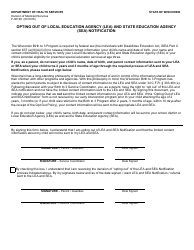 Document preview: Form F-00169 Opting out of Local Education Agency (Lea) and State Education Agency (Sea) Notification - Wisconsin