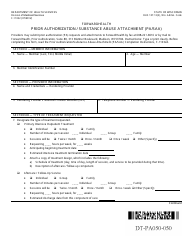 Form F-11032 Prior Authorization/Substance Abuse Attachment (Pa/Saa) - Wisconsin