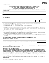 Document preview: Form F-16038 Administrative Disqualification Hearing Notice - Wisconsin (Hmong)