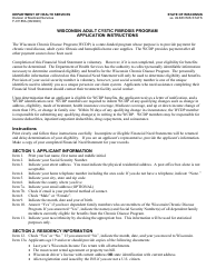 Document preview: Instructions for Form F-01185 Wisconsin Adult Cystic Fibrosis Program Application - Wisconsin