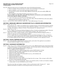 Instructions for Form F-01185 Wisconsin Adult Cystic Fibrosis Program Application - Wisconsin, Page 2
