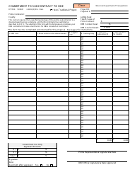 Form DT1506 Commitment to Subcontract to Dbe - Wisconsin