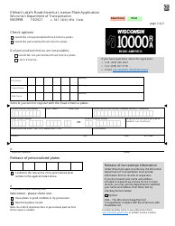 Form MV2998 Elkhart Lake&#039;s Road America License Plate Application - Wisconsin, Page 2