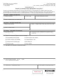 Document preview: Form F-11042 Prior Authorization Amendment Request - Wisconsin