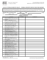 Form WDVA0055 Application for County Veterans Service Grant - Wisconsin, Page 5