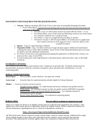 Form WDVA2111 Pre-registration for Cemetery Interment - Application - Wisconsin, Page 3