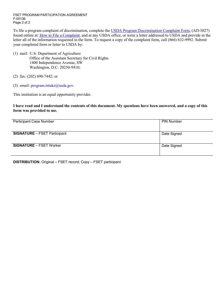 Form F00136 Fill Out, Sign Online and Download Fillable PDF