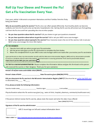 Form P-02470 Roll up Your Sleeve and Prevent the Flu! - Wisconsin