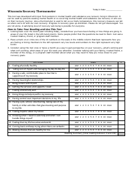 Form P-01289A Wisconsin Recovery Thermometer - Wisconsin