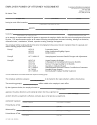 Form UCT-8291-E Employer Power of Attorney Assignment - Wisconsin