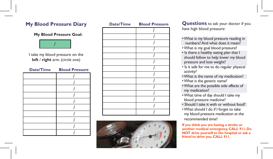 Form P-02102 My Blood Pressure Wallet Card - Wisconsin, Page 2