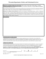 Form 2252 Convictions and Pending Charges Form - Wisconsin, Page 6