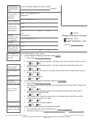 Form FA-4108V Petition With Minor Children - Wisconsin