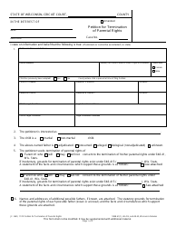 Form JC-1630 Petition for Termination of Parental Rights - Wisconsin