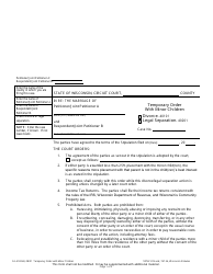 Document preview: Form FA-4126VB Temporary Order With Minor Children - Wisconsin