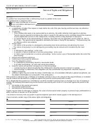 Document preview: Form JD-1716 Notice of Rights and Obligations - Wisconsin