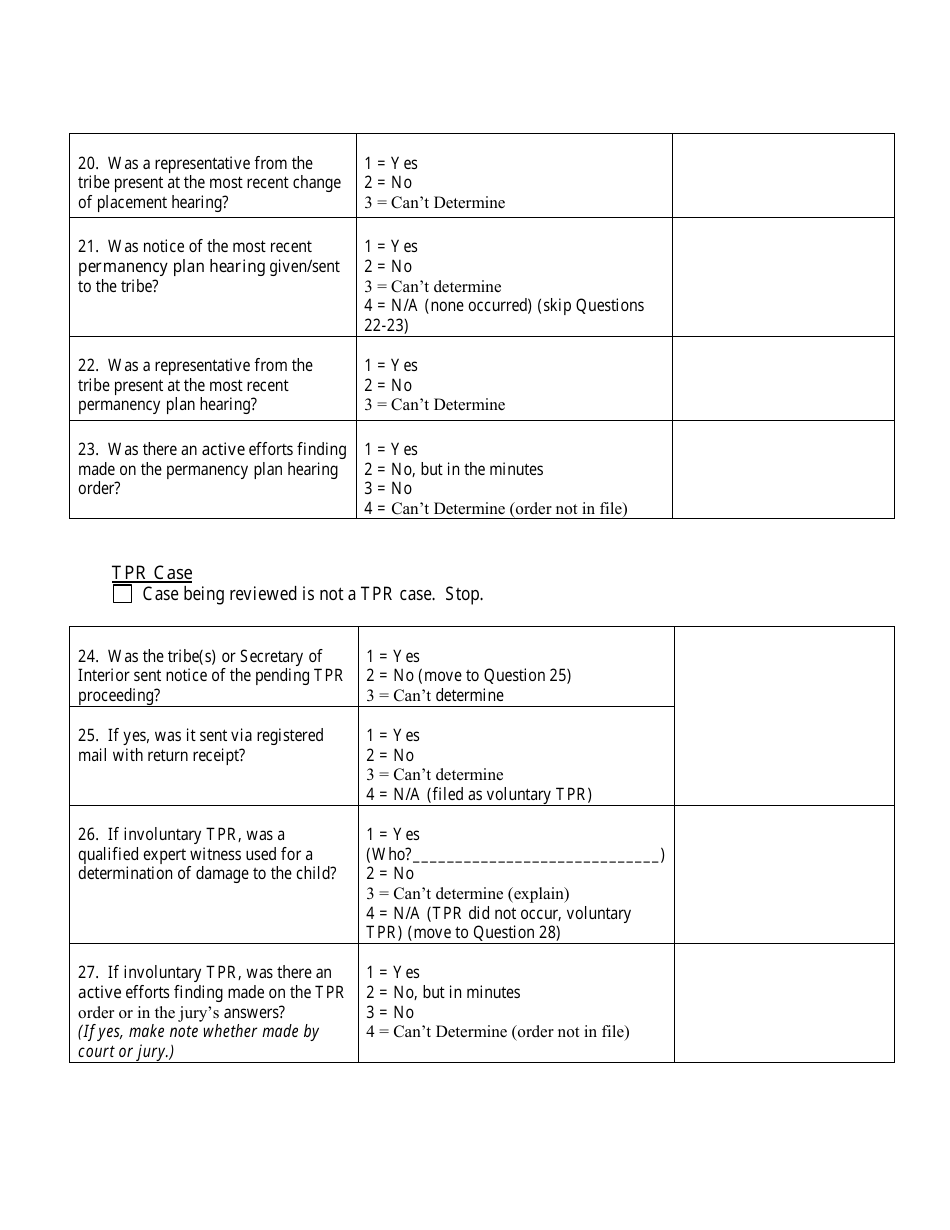 Appendix B Childrens Court Initiative - Chips Court File Review Instrument - Wisconsin, Page 14
