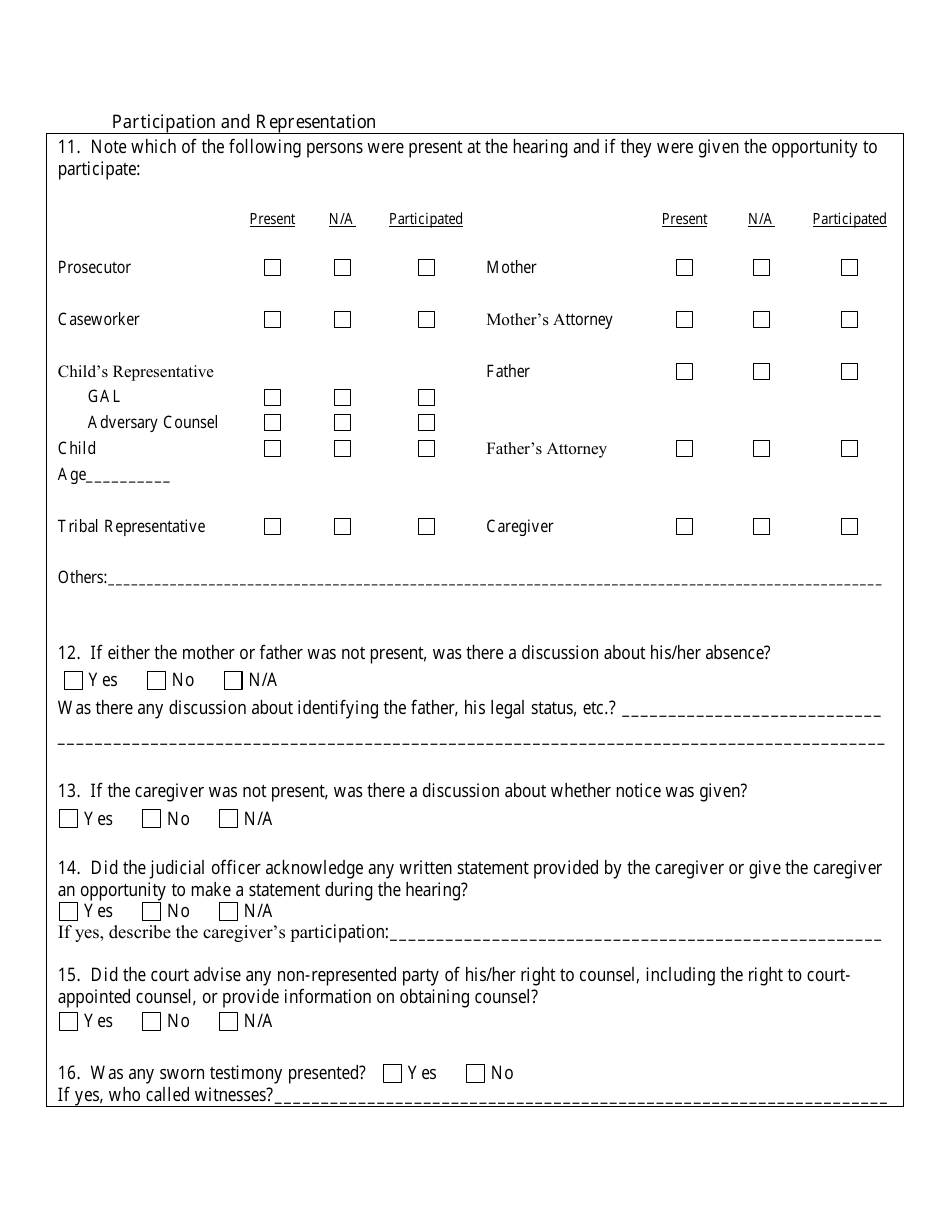 Appendix B Childrens Court Initiative - Chips Court File Review Instrument - Wisconsin, Page 17