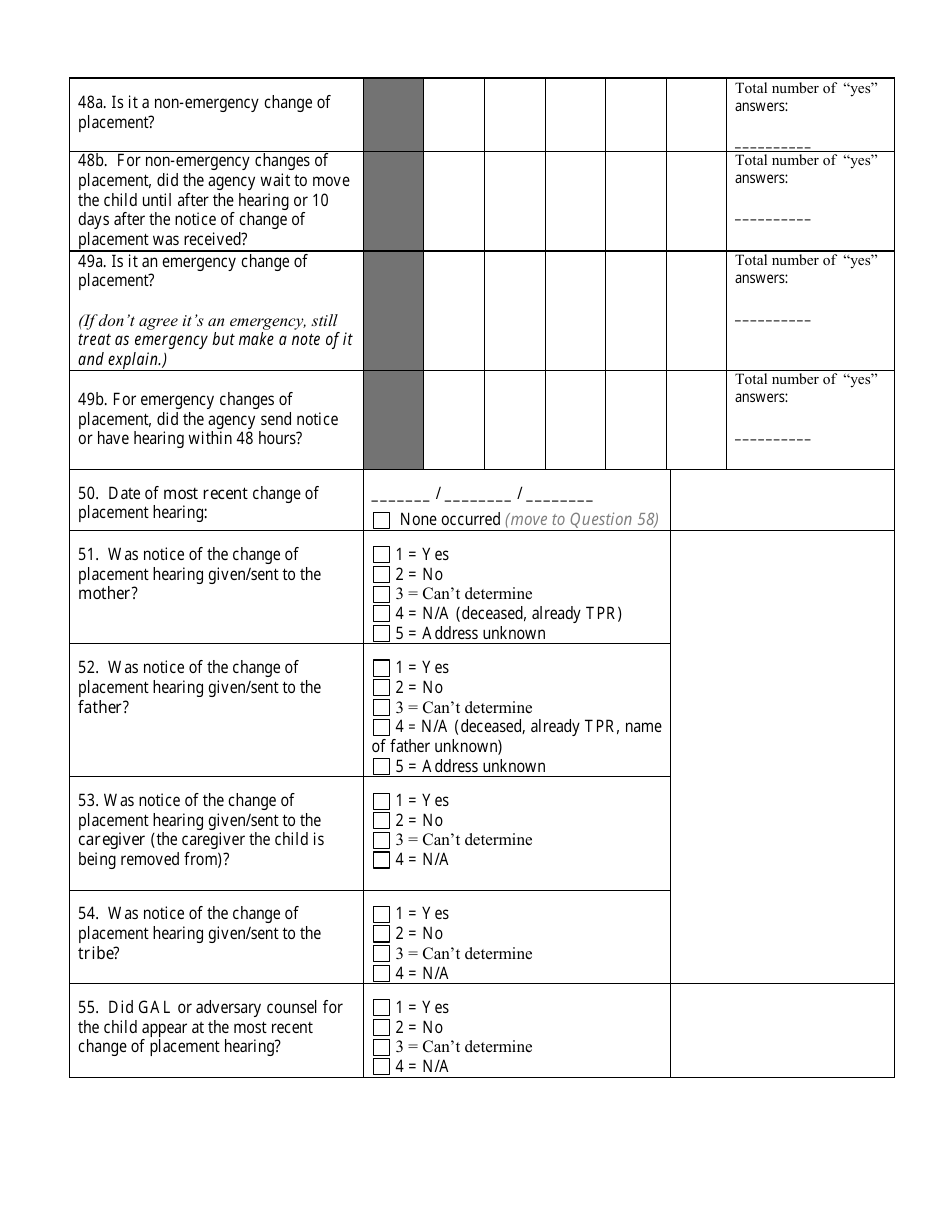 Appendix B Childrens Court Initiative - Chips Court File Review Instrument - Wisconsin, Page 6
