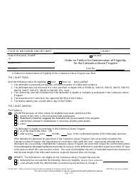 Form CR-265 Order on Petition for Determination of Eligibility for the Substance Abuse Program - Wisconsin