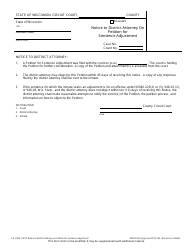 Document preview: Form CR-259A Notice to District Attorney on Petition for Sentence Adjustment - Wisconsin