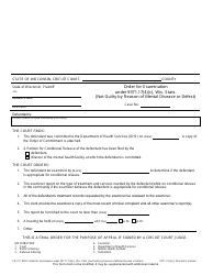 Document preview: Form CR-277 Order for Examination Under Section 971.17(4)(C), Wis. Stats. (Not Guilty by Reason of Mental Disease or Defect) - Wisconsin