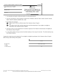 Document preview: Form CR-263 Petition for Determination of Eligibility for the Substance Abuse Program Section 302.05(3)(E), Wis. Stats. - Wisconsin