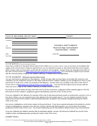 Form CV-301 Summons and Complaint Non-earnings Garnishment (Garnishment - 30302) - Wisconsin