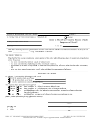 Document preview: Form CV-434 Order to Sheriff for Firearms Record Check/Response of Sheriff - Wisconsin