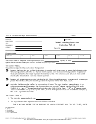 Document preview: Form CV-510 Order Extending Injunction Individual at Risk - Wisconsin