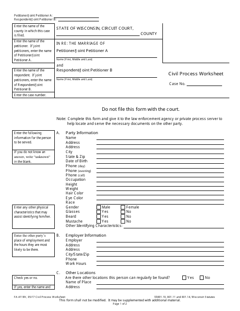 Form FA-4118V  Printable Pdf