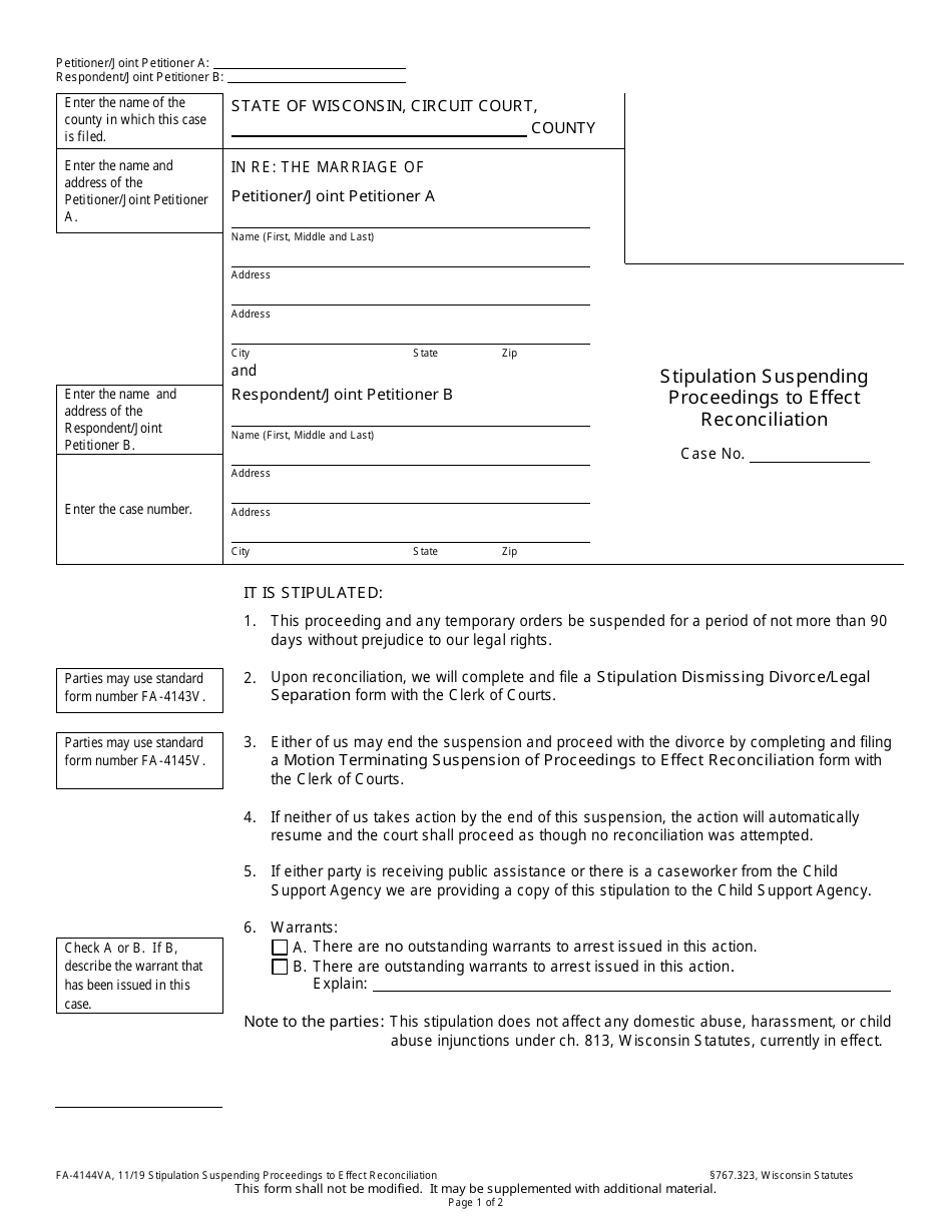 Form Fa-4144va - Fill Out, Sign Online And Download Printable Pdf 