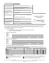 Form FA-4138V Income &amp; Expense Statement - Wisconsin